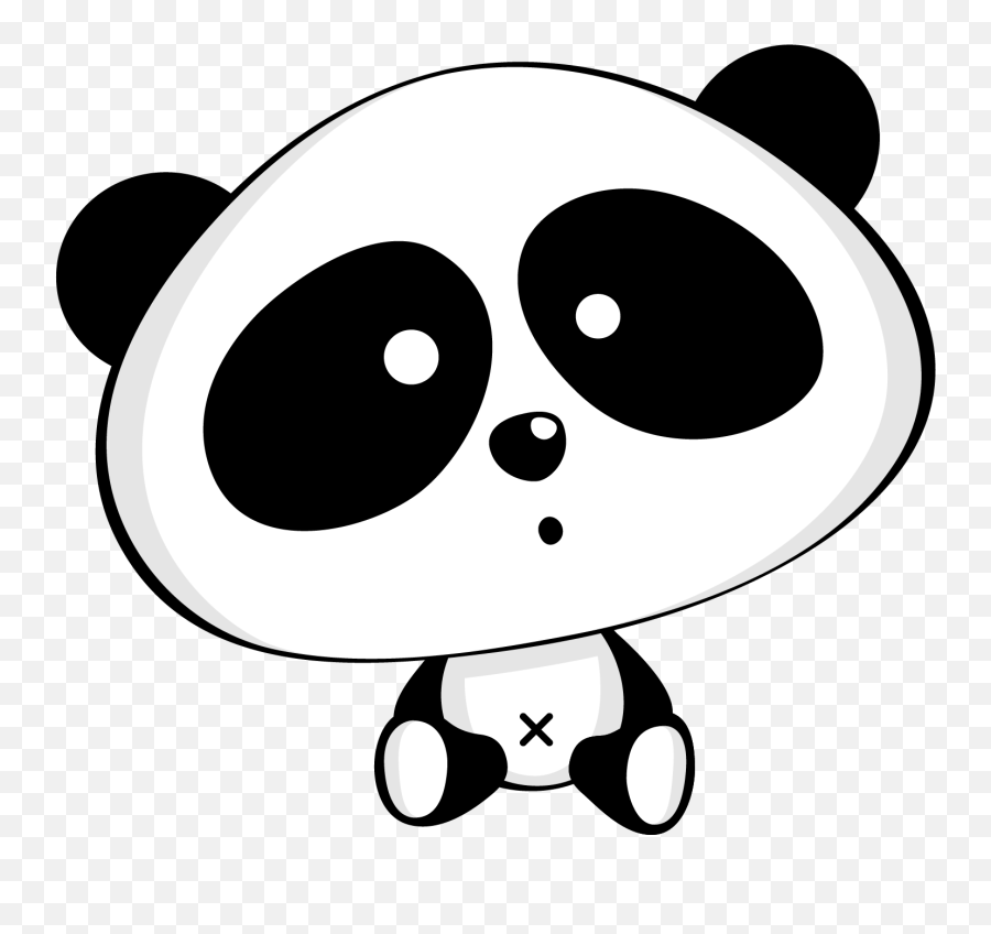 Panda Clipart Emoji Panda Emoji - Cartoon Panda Baby Transparent,Eyes And Wavy Line Emoji