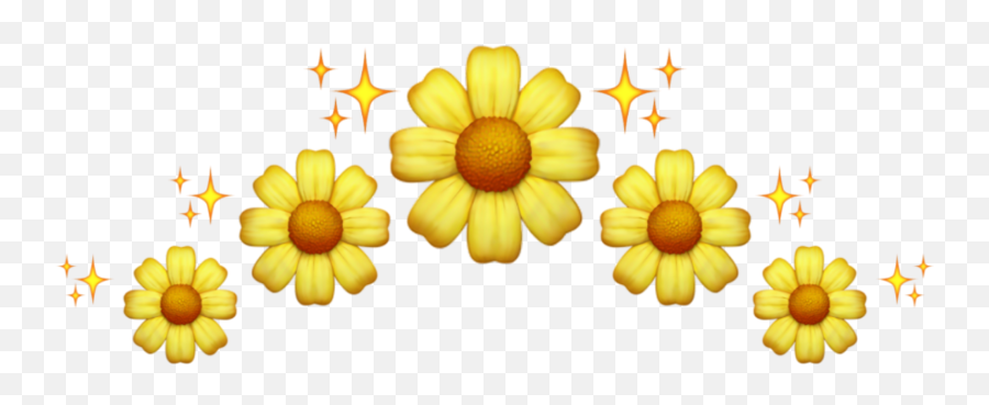 Crown Flower Yellow Corona Flor - Corona De Emojis Png,What Is Margarita In Emoji