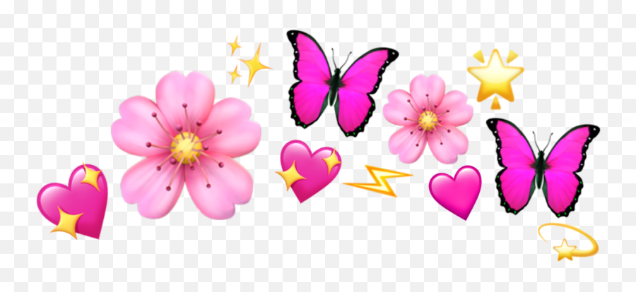 Emoji Crown Heart Flower Tumblr - Heart Emoji Crown Transparent Png,Flower Emoji Tumblr