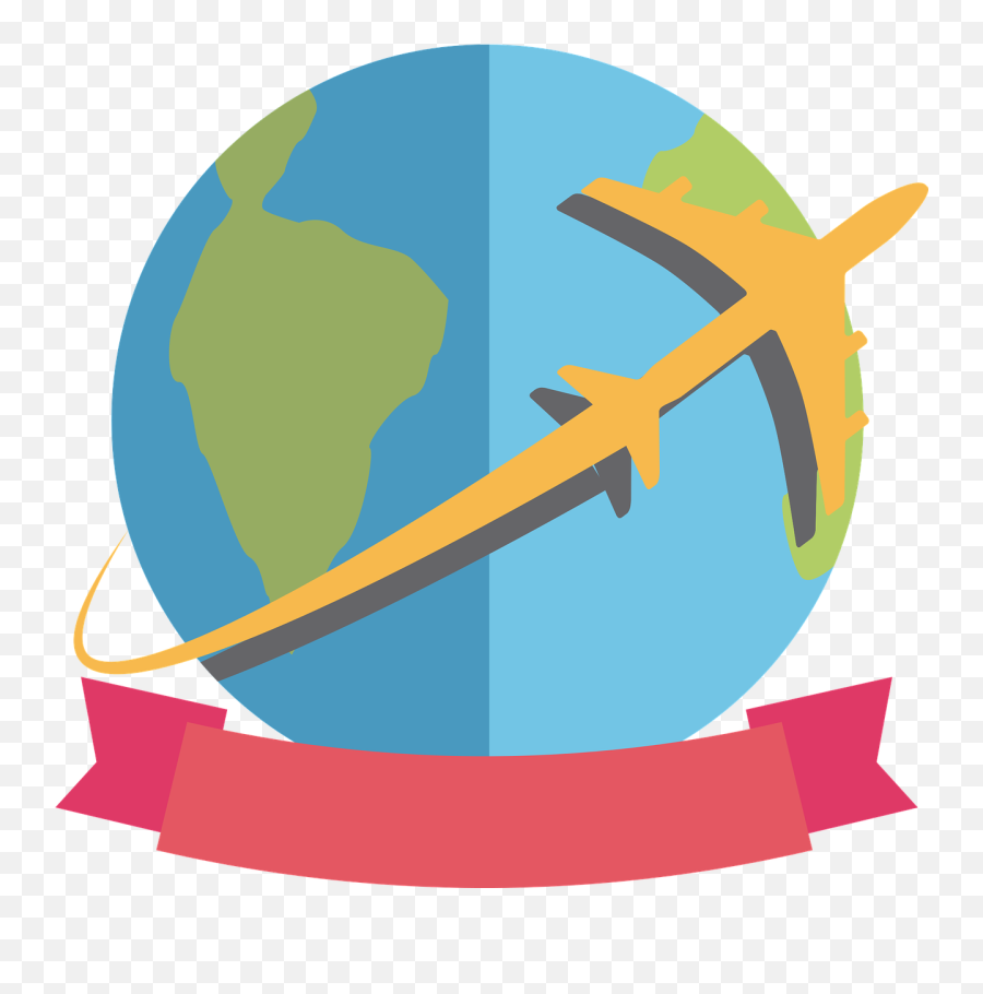 Travel World Around The World Plane - Viagem Pelo Mundo Png Emoji,Plane And Note Emoji