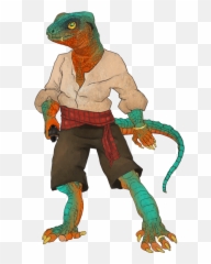 Reggie The Lizard Pirate Png Download Transparent Png - Lizard Pirate Emoji,Lizard Emoji