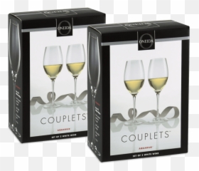 Oneida Couplets Aquarius Wine Glasses Set of 4 - Champagne Stemware Emoji