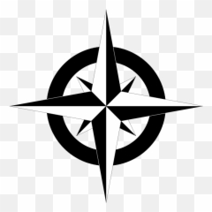 Compass Clip Art Black And White Danaami2 Top - Clipartix Blank Compass Rose Emoji,Compass Emoji