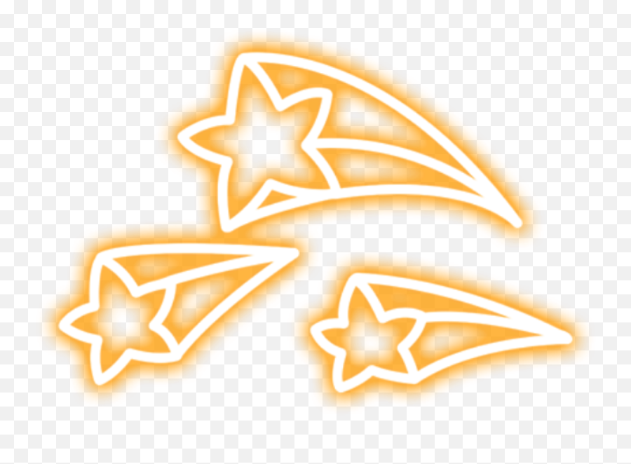 Star Stars Neon Glowing Neonlight Orange - Star Emoji,Glowing Star Emoji