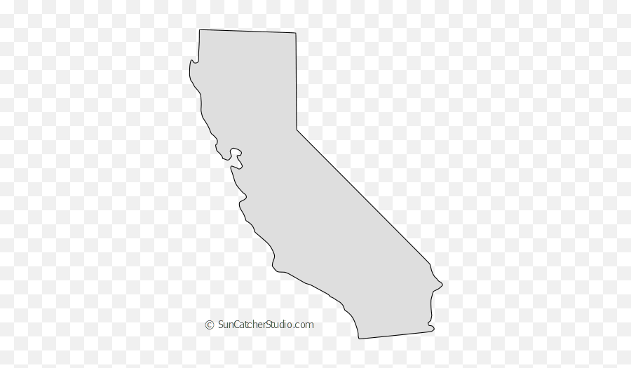 Printable California State Outline Clipart - California Outline Png Emoji,California State Emoji