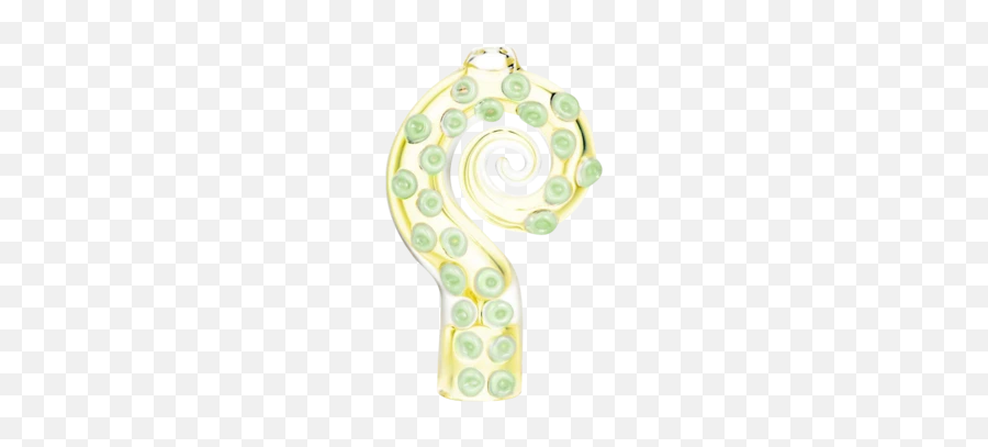 Curled Octopus Tentacle Glass Chillum Pipe - Decorative Emoji,Tentacle Emoji
