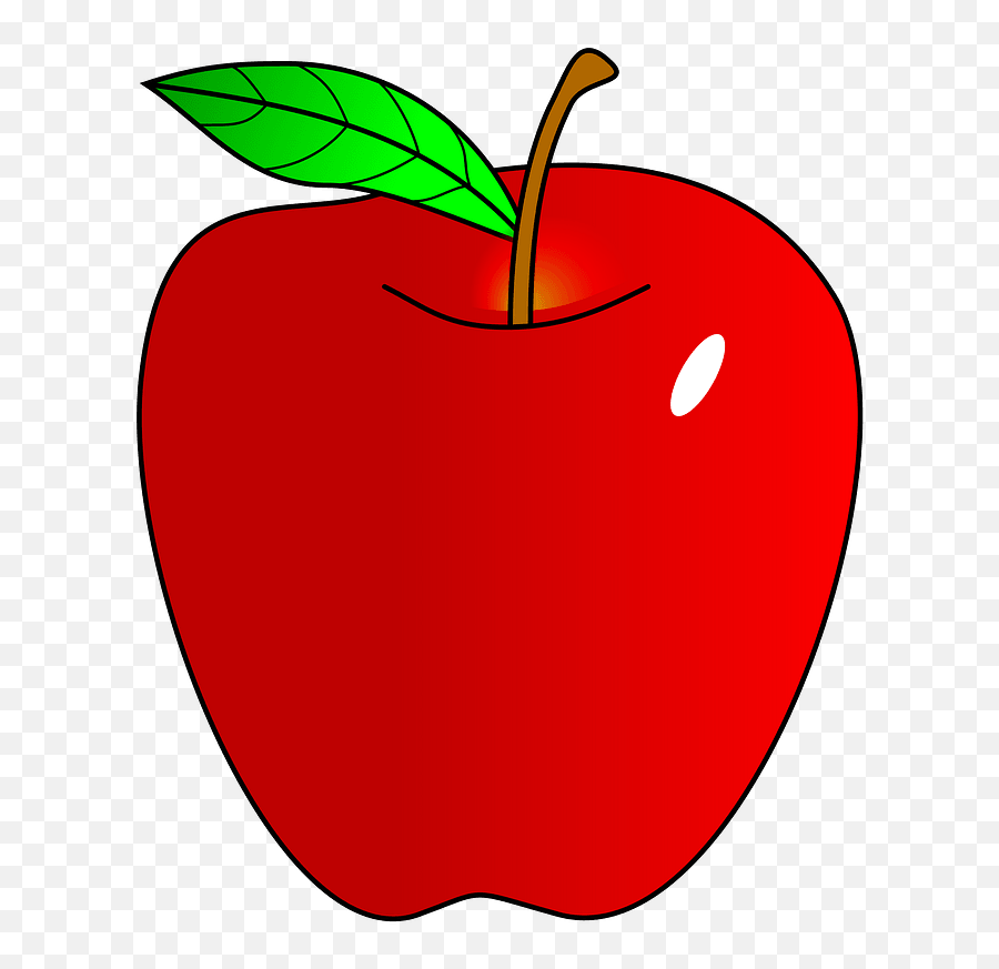 Shiny Red Apple Clipart - Transparent Background Apple Clipart Emoji,Red Apple Emoji