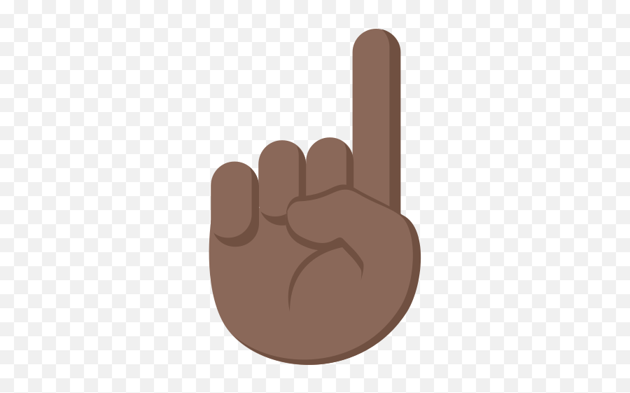 Dedo Índice Hacia Arriba Tono De Piel Oscuro Emoji - Index Finger,Emojis De Manos