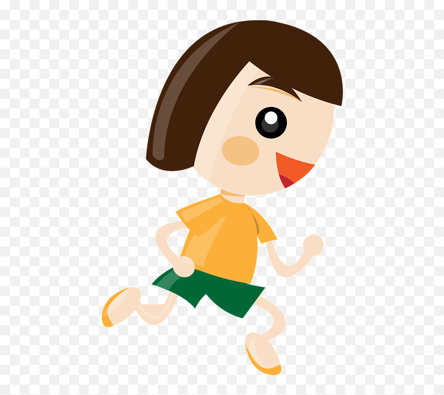 Girl Running Cartoon - Girl Running Clip Art Emoji,Emoji Joggers Kids ...