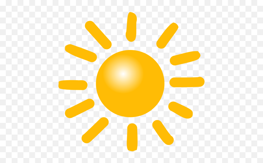 Bright Sun Vector Drawing - Sun Clipart Emoji,Keyboard Emoji Symbols