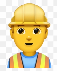 Man Construction Worker - Man Emoji,I Don't Know Emoji