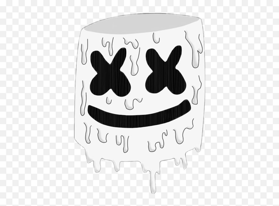 Marshmello Scmarshmallow Marshmallow - Marshmello Black And White Paint Emoji,Marshmello Emoji
