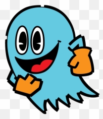 Inky - Cartoon Pac Man Ghost Emoji,Ghost Emoticon
