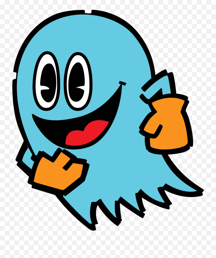 Inky - Cartoon Pac Man Ghost Emoji,Ghost Emoticon