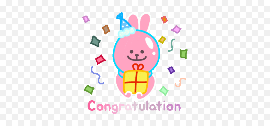 Pink Rabbit Sticker - Pink Rabbit Party Hat Discover Happy Emoji,Party Hat Emoji