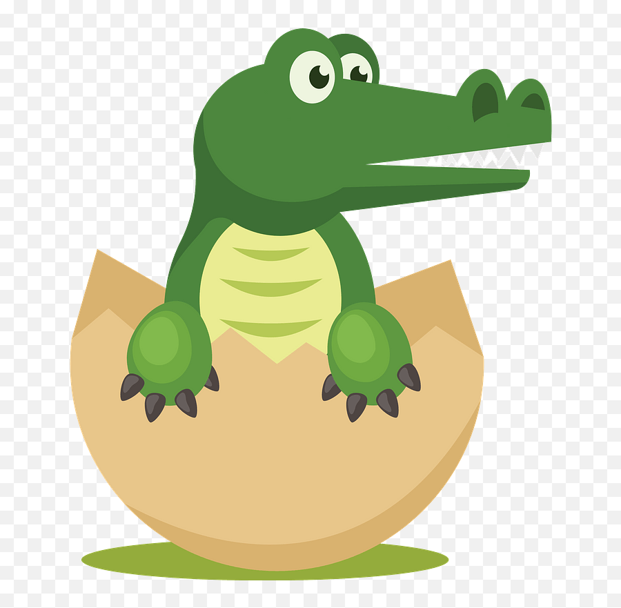 Croc In The Egg Clipart - Crocodile Baby Egg Clipart Emoji,Alligator Emoji