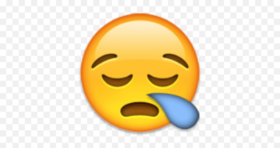Download Hd Free Png Ios Emoji Sleepy Face Png Images - Snoring Emoji,Sad Face Emoji