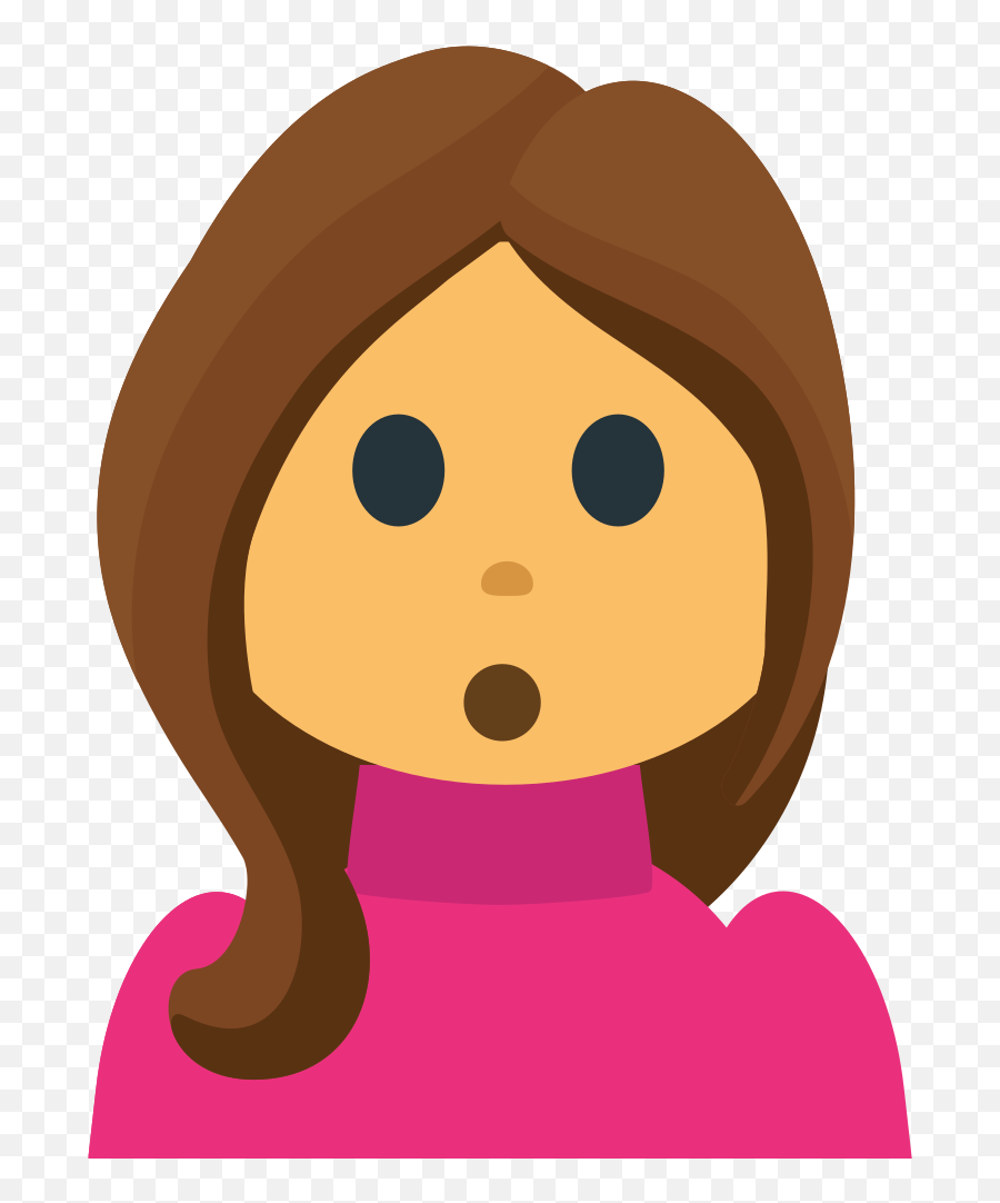 Emojione1 1f64e - Cartoon Emoji,Hair Emoji