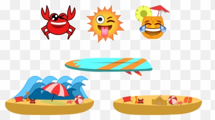 Summer Theme Emojis And Platforms For Android Game Jumpmoji - Clip Art,Crab Emoji