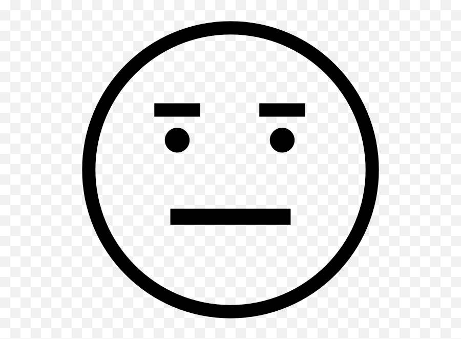 Neutral Smiley - Emoji Face Clipart Black And White,X Emoji