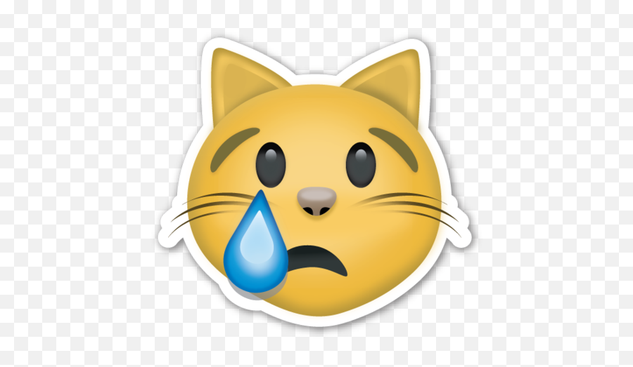 Crying Cat Face - Sad Cat Emoji Png,Laughing Emoji Png