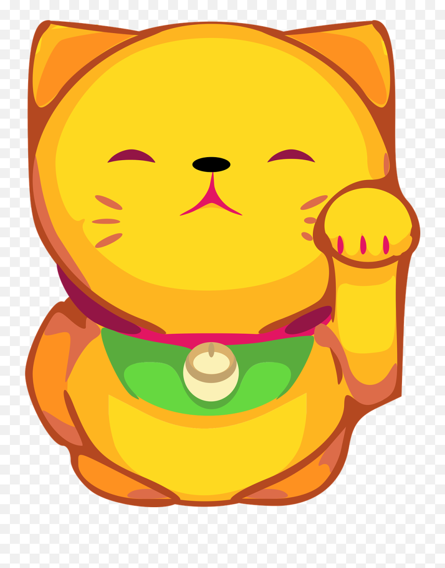Cat Feng Shui Figurine Free Vector - Feng Shui Png Emoji,Japanese Cat Emoticons