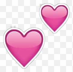 Emoji Heart Sticker Pink Png Image - Transparent Background Heart Emojis Transparent,Emoji Stickers Png