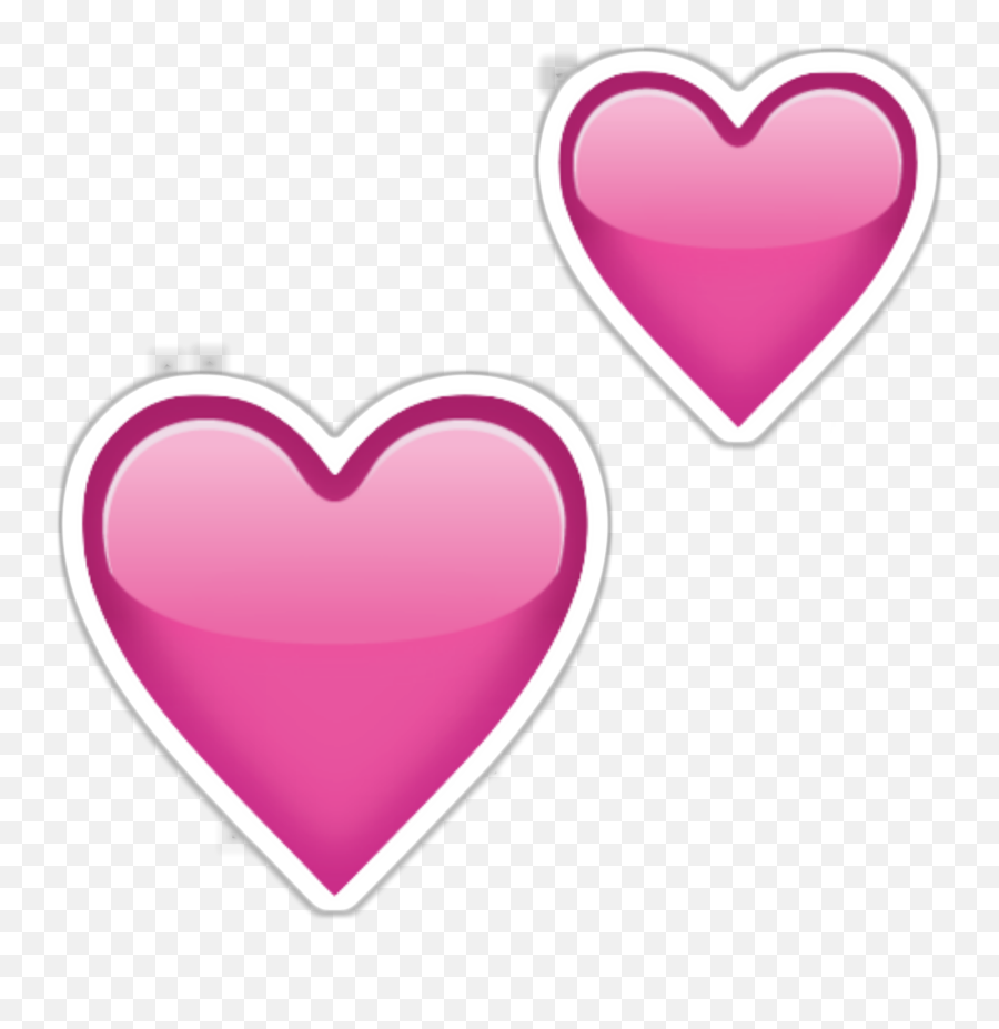 Emoji Heart Sticker Pink Png Image - Transparent Background Heart Emojis Transparent,Emoji Stickers Png