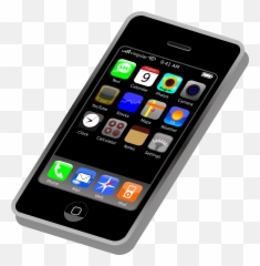 Iphone Cellphone Smartphone Mobile - Clipart Emoji