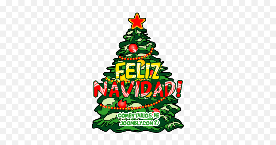 Gifs Animados De Feliz Navidad - Decorated Christmas Tree Clipart Emoji,Emoticones De Navidad
