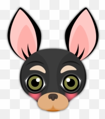 Black Tan Chihuahua Emoji Stickers For Imessage -