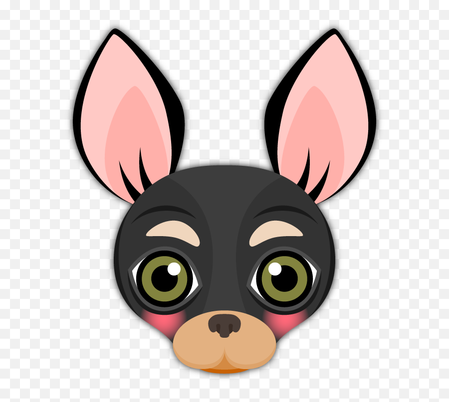 Black Tan Chihuahua Emoji Stickers For Imessage - Chihuahua Emoji,Blunt Emoji