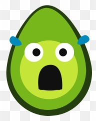 Shook Avocado Clipart - Clip Art Emoji,Shook Emoji