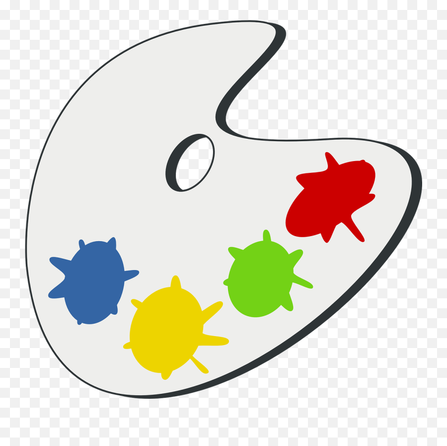 Clipart Art Pallet - Clear Background Paintbrush Clip Art Emoji,Paint Palette Emoji