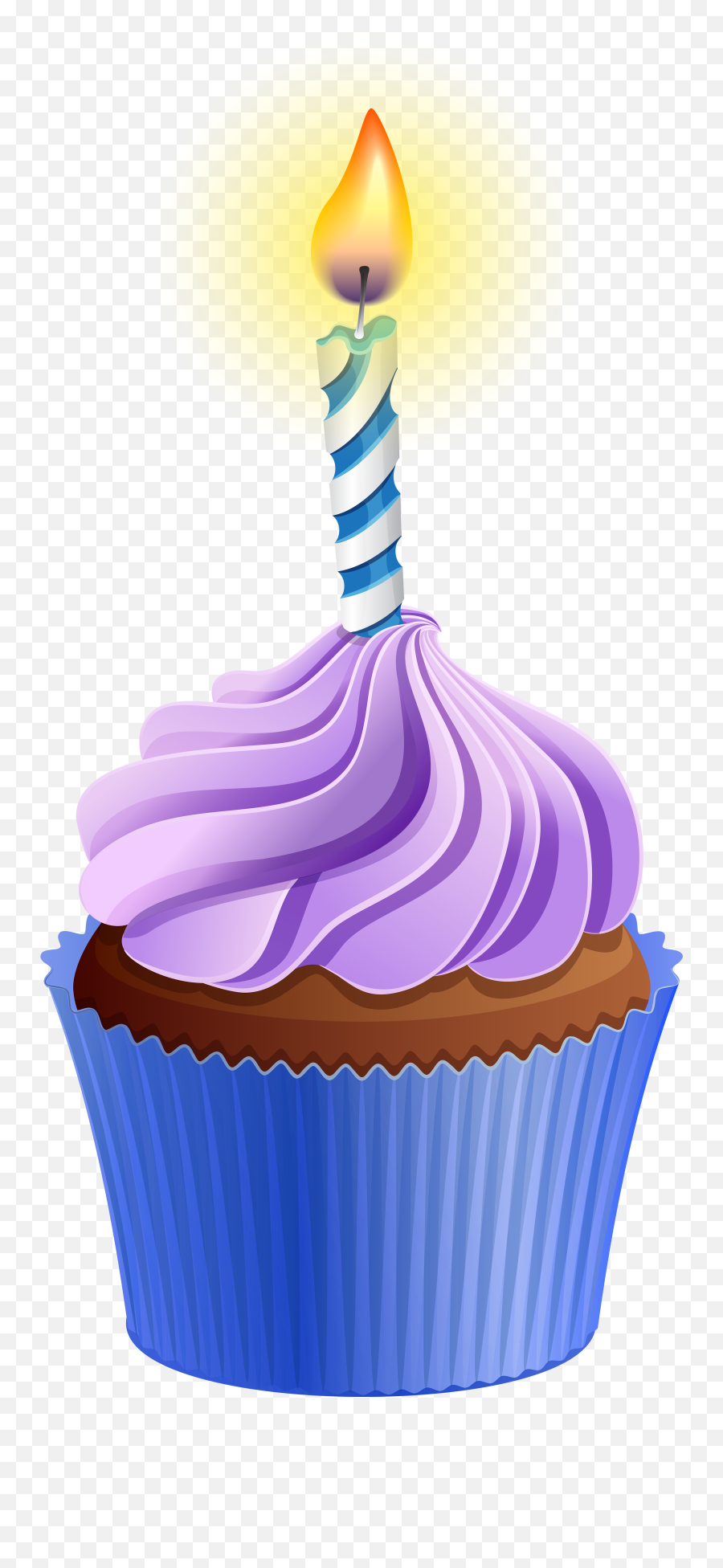 Clipart Candle Birthday Cupcake Clipart Candle Birthday - Birthday Cupcake Transparent Background Emoji,Emoji Cupcake Ideas