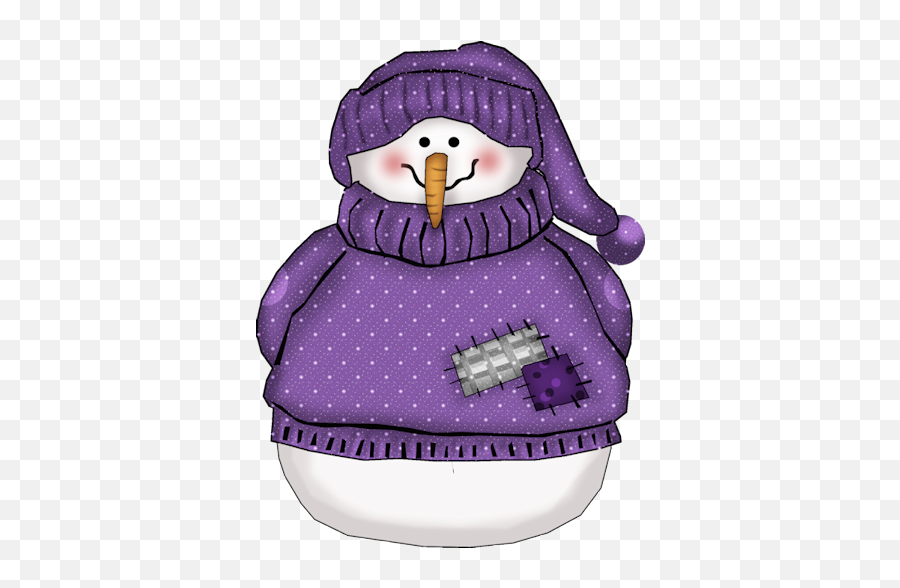 Purple Winter Clipart - Cute Purple Snowman Emoji,Purple Emoji Backpack