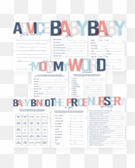 Printable Baby Word Scramble for winter baby shower - Paper Emoji