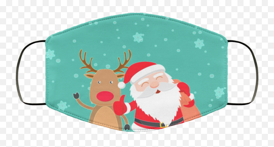 Rudolph And Santa Face Mask - Plumbing Merry Christmas Emoji,Merry Xmas Emoji