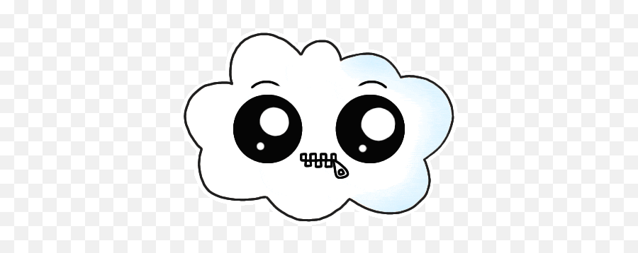 Cloud Emoji Sticker - Cloud Emoji Cute Discover U0026 Share Gifs Dot,Shh Emoji