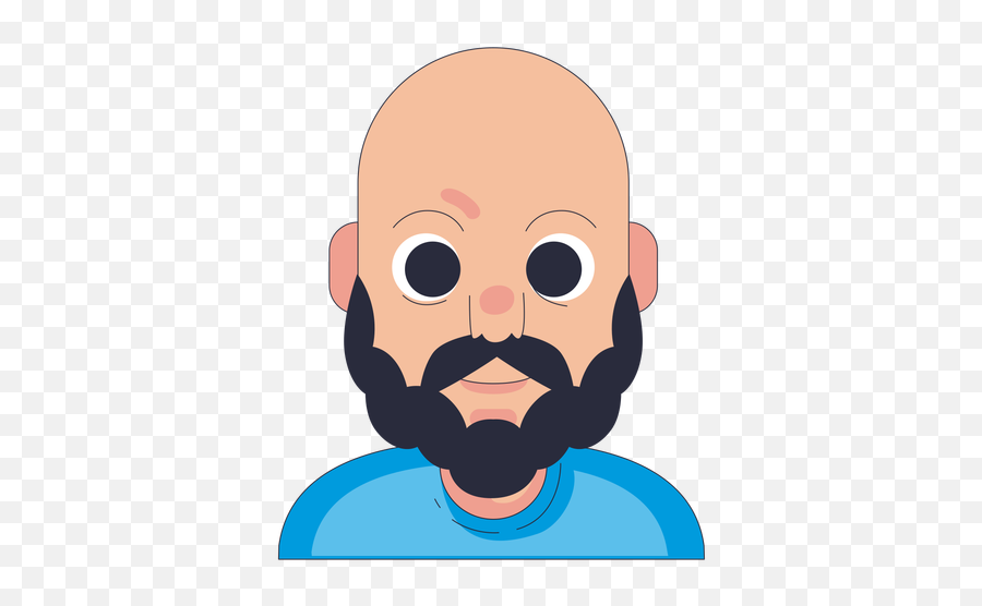Bald Bearded Man Png Download - Dibujo Hombre Con Barba Png Emoji,Bearded Emoji