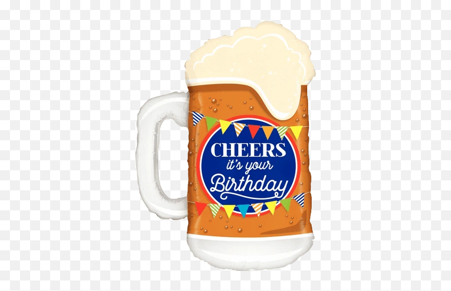 34 Birthday Beer Mug Balloon - Birthday Beer Emoji,Beer Mug Emoji