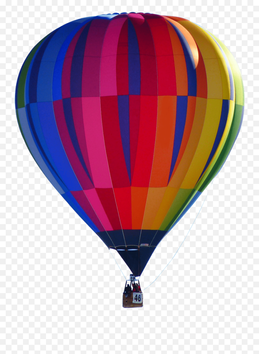 Colourful Hot Air Balloon Transparent Pn - Hot Air Balloon Emoji,Hot Air Balloon Emoji