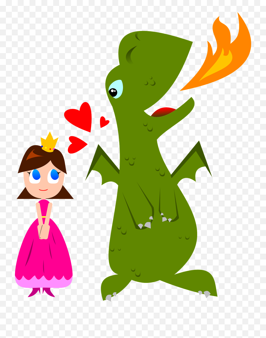 Princess And Dragon Clipart Free Download Transparent Png - Fairy Tale Story Time Emoji,Dragon Emoticon