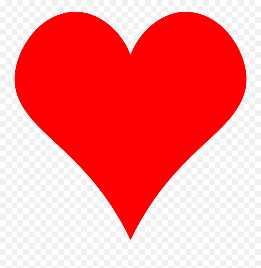 Hd Plain Red Heart Shape - Love Heart Emoji,B Emoji No Background