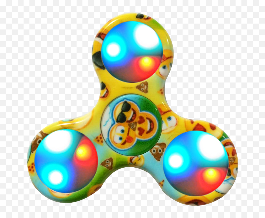 Spinz Emoji Flashing Fidget Spinner - Baby Toys,Emoji Fidget Spinner