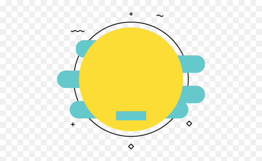 Yellow Circle Banner Light Blue Stripes - Circle Emoji,Yellow Circle Emoji