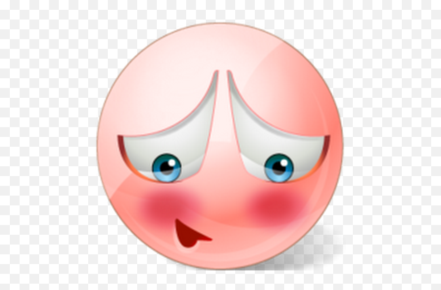 Blushing Emoticon - Ashamed Face Emoji,Blush Smiley Emoji