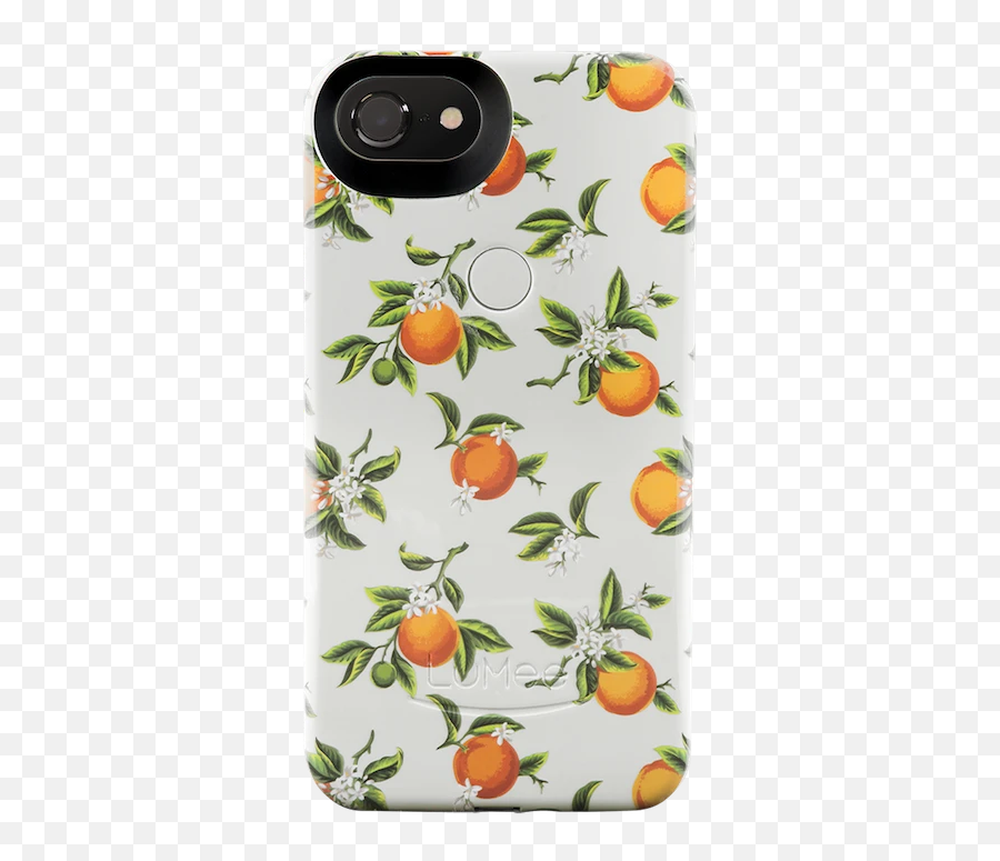 Lumee Original Selfie Case - Vintage Cali Lumee Plus Emoji,Tangerine Emoji