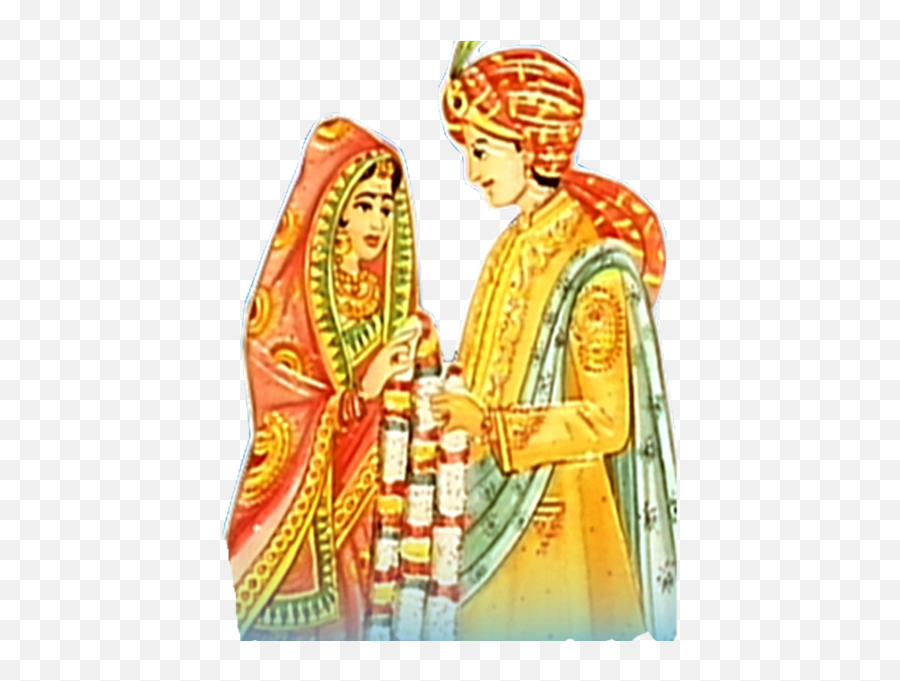 Indian Wedding Couple Clipart Png - Transparent Indian Wedding Clipart Png Emoji,Marriage Emoji