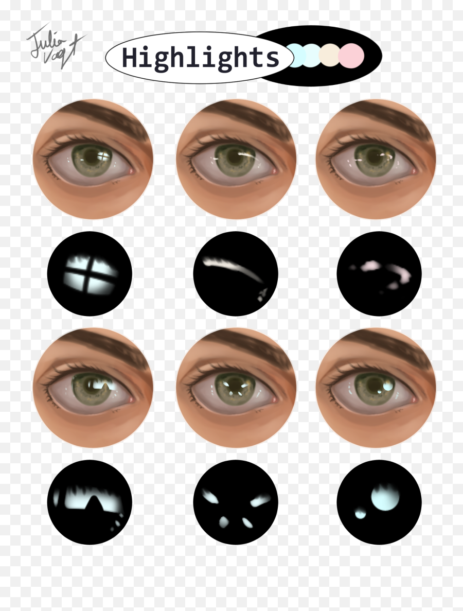 A Helpful Guide To Eyes By Herodraws - Clip Studio Tips Highlights Of An Eye Emoji,Emoticons Flip Off